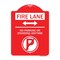 Signmission Fire Lane No Parking or Standing Anytime Aluminum Sign, 18" x 24", RW-1824-24009 A-DES-RW-1824-24009 - alternate 1